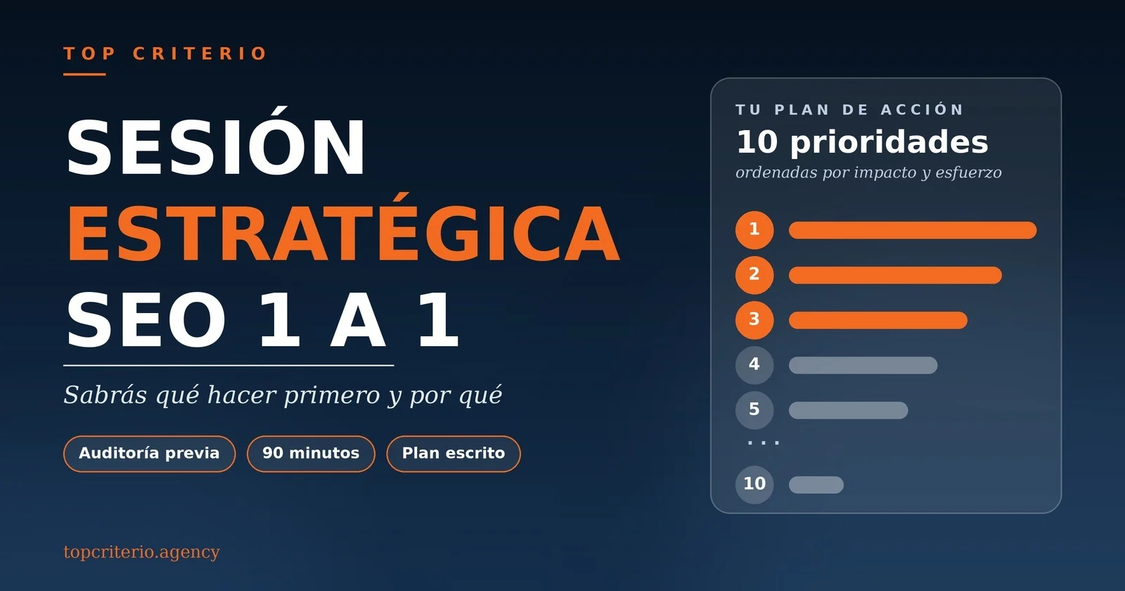 Sesión estratégica SEO